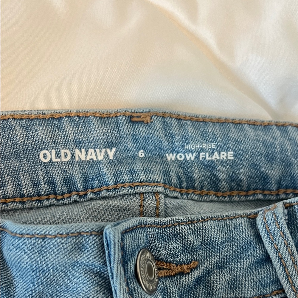 Old Navy Light Blue Flare Jeans - Picture 2 of 6